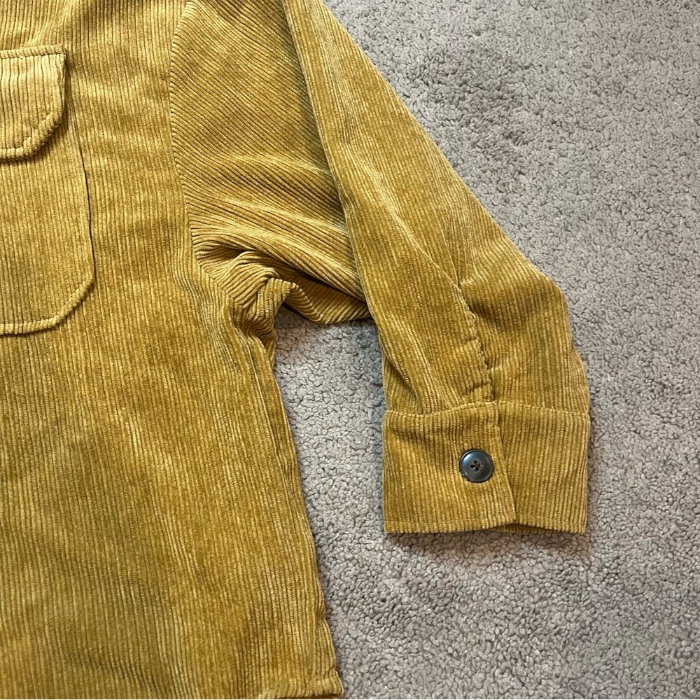 Yellow Ribbed Button Down Jacket - image 8